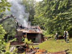 Brandeinsatz Ferienhaus Haininger Bach am 09.06.2022